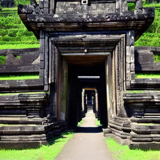 Image similar to candi bentar, balinese split gateway.