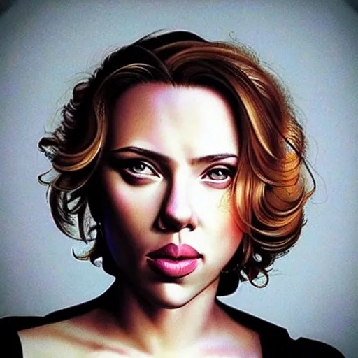 Prompt: “Scarlett Johansson portrait, Matt Hughes”
