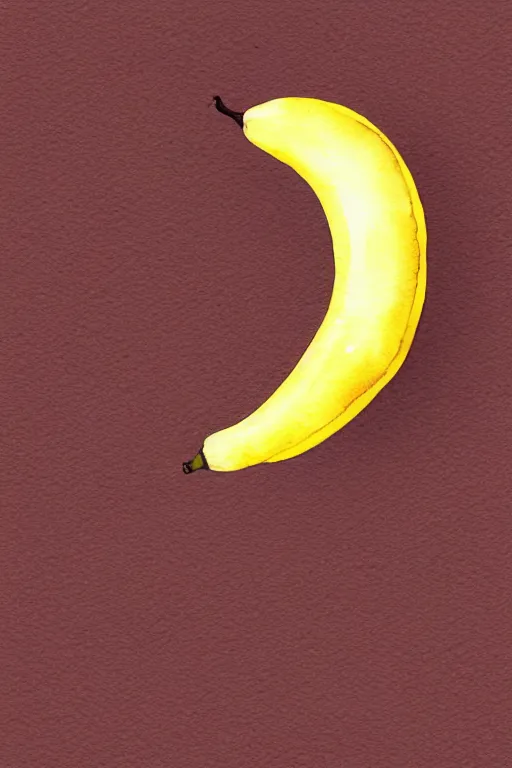 Image similar to minimalist watercolor art of a banana, illustration, vector art