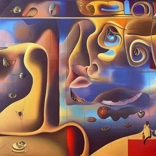 Image similar to If we had more time, We could live forever, Just you and I, We could be together, surrealism, in the style of Salvador Dali, oil on canvas, 8K beautiful detailed mural