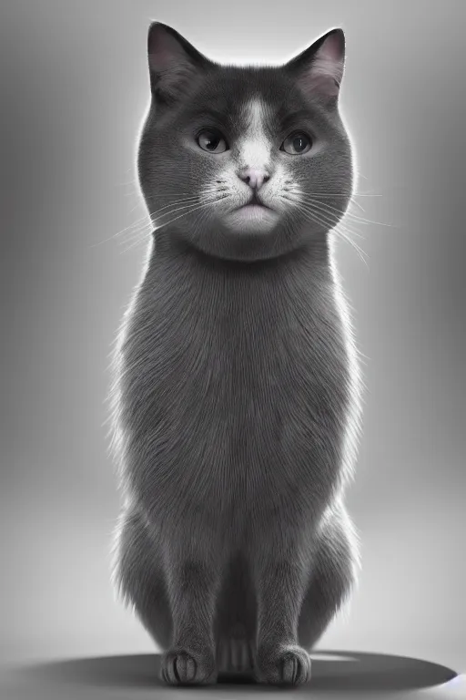 Prompt: a cat wearing a formal overcoat, portait photo profile picture, hyperrealistic concept art, octane render, unreal engine 5, digital art hi