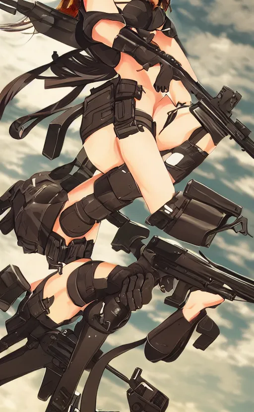 Image similar to girl, trading card front art, without weapons, girls frontline game, matte, illustration, by shibafu