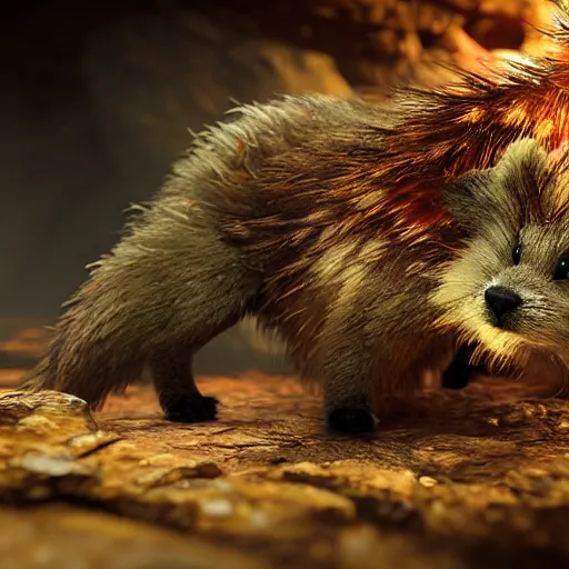 Prompt: several species of small furry animals gathered together in a cave and grooving with a pict, hyper detailed, dramatic lighting, cgsociety, realistic, hyper detailed, insane details, intricate, dramatic lighting, hypermaximalist, golden ratio, rule of thirds, octane render, weta digital, micro details, ultra wide angle, artstation trending, 8 k,