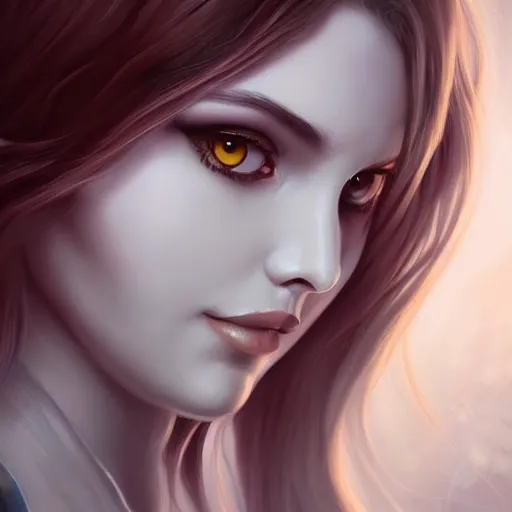 Image similar to painting of beautiful white owl in style of artgerm and charlie bowater, 8k, highly detailed