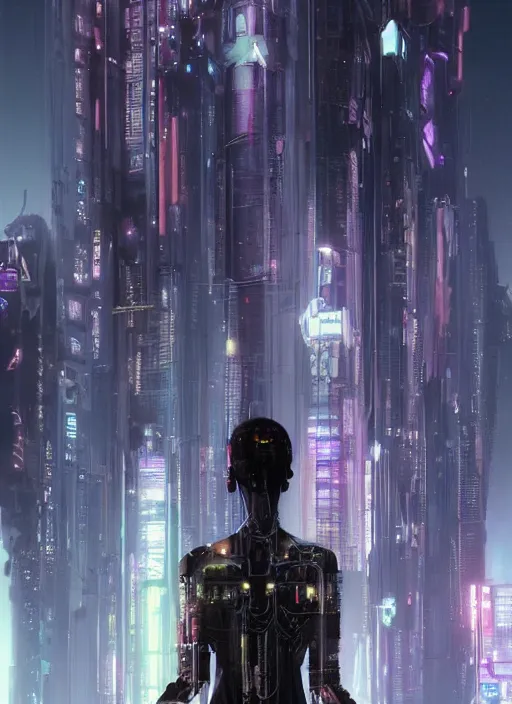 Prompt: a couple of people standing next to each other, cyberpunk art by Stephan Martinière, cgsociety, retro futurism, dystopian art, official art, futuristic