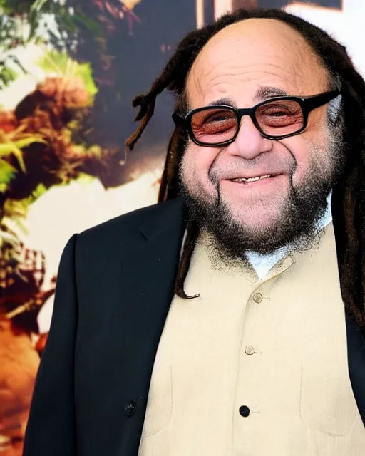 Prompt: danny devito with dreadlocks and a full length beard