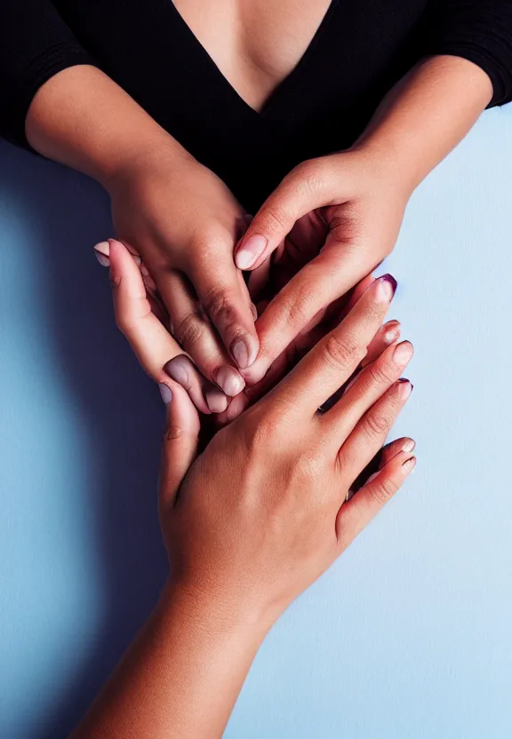 Image similar to a photo of one ultra detailed woman's palm, other hand not visible, instagram photo, studio photo