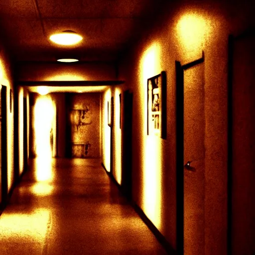 Image similar to sonic the hedgehog, creepy, horror, off - putting, dark, hallway, photo, paranormal