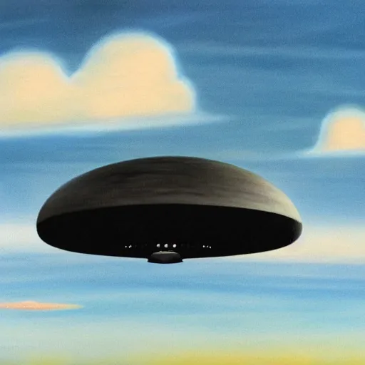 Image similar to ufo seen in the sky, cloudy, hyperrealist, very detailed,