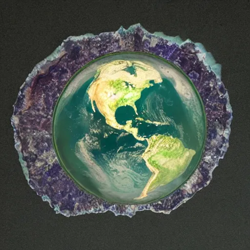 Image similar to the earth as a geode