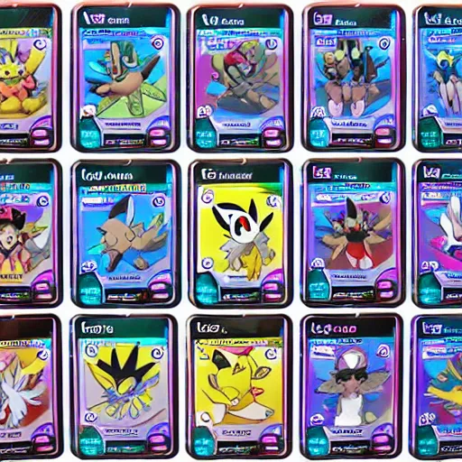 Image similar to pokemon cards with snooki, joe biden, nicki minaj, kim kardashian, osama bin laden, pokemon anime style, hd 8k image high detail, at target