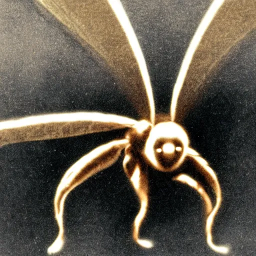 Image similar to Giant golden nuclear hornet, giant hornet, size of a bear, flying through hallway, it kills you instantly, super 8mm photograph