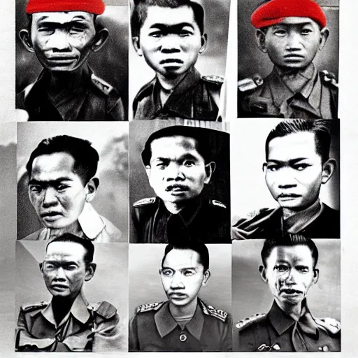 Image similar to indonesian national revolution 1 9 4 5, perfect faces