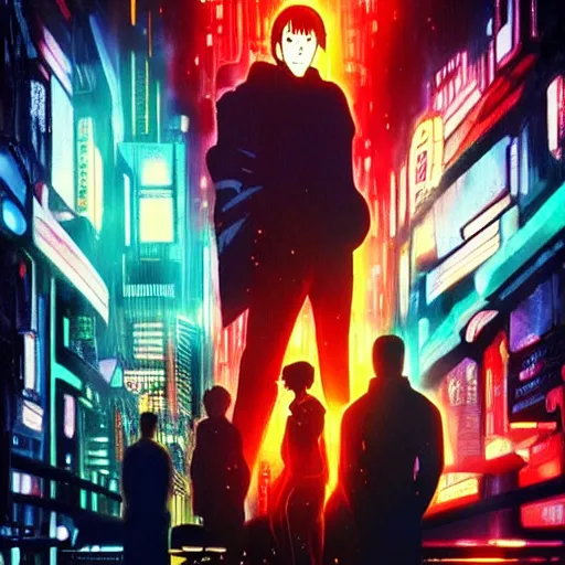 Image similar to anime by blade runner 2047