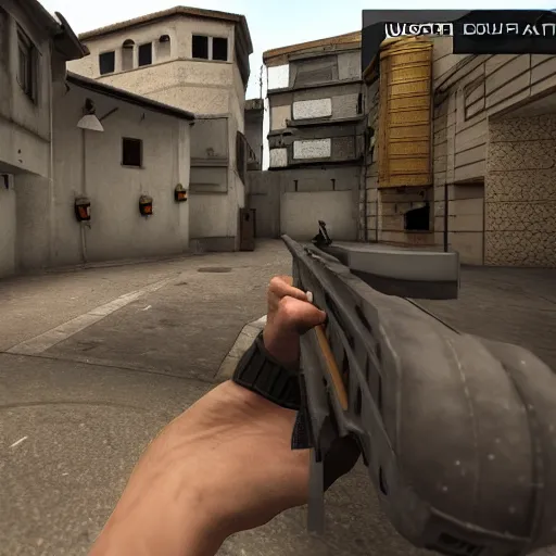 Prompt: Counter Strike real life gameplay, de_Dust 2 realistic graphics, ultrasharp, 4k , illustration, artstation