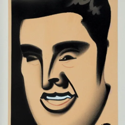 Prompt: caricature of elvis presley