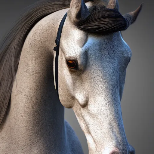 Prompt: a portrait of a horse head, humanoid, octane render, 4k, detailed, unreal engine 5,