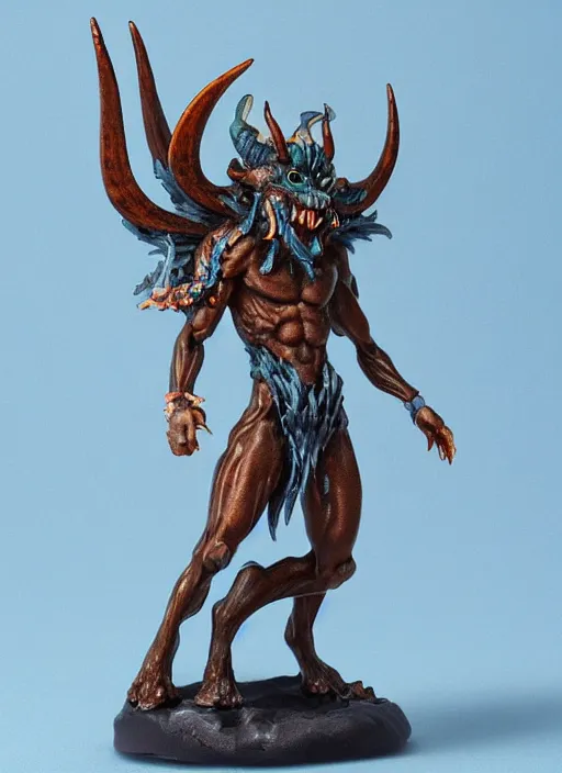 Prompt: 80mm resin detailed miniature of a Demon, crystal body, light blue skin, Product Introduction Photos, 4K, Full body