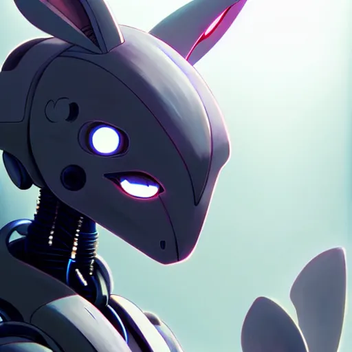 Prompt: concept art of a cybernetic robot rabbit. bunny robot cyborg, gapmoe yandere grimdark, butterfly trending on pixiv fanbox, painted by greg rutkowski makoto shinkai takashi takeuchi studio ghibli, akihiko yoshida