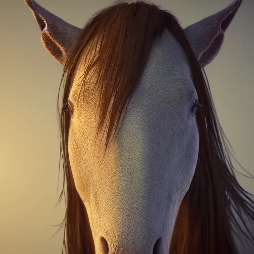 Prompt: a portrait of a horse head, humanoid, octane render, 4k, detailed, unreal engine 5,