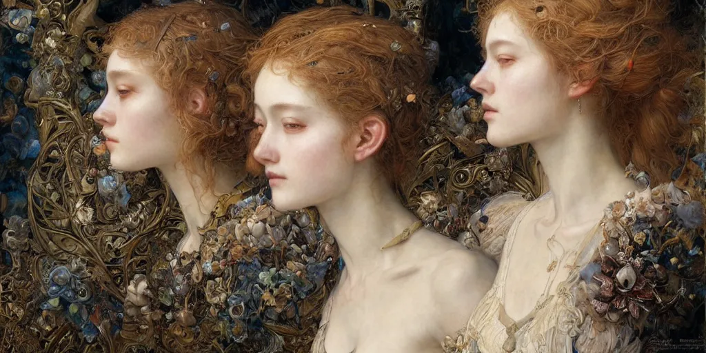 Image similar to masterpiece veracious pertinence, by Edgar Maxence and Ross Tran and Michael Whelan artistic, intricate drawing, realistic fantasy, baroque gothic oil painting, extremely detailed and beautiful aesthetic face, establishing shot, 8k resolution, dramatic lighting,