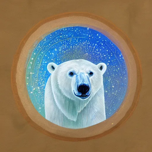 Image similar to polar bear mandala