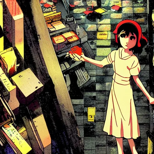 Prompt: the last time we ever met by satoshi kon, highly detailed, bright tones