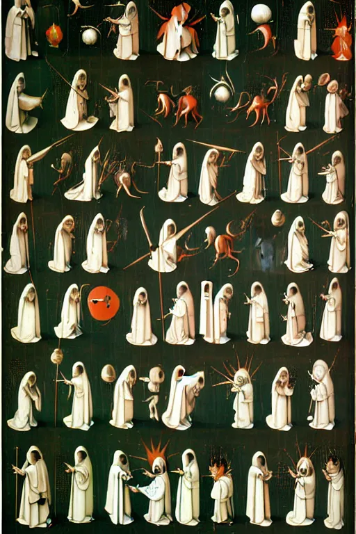 Image similar to hieronymus bosch sprite sheet