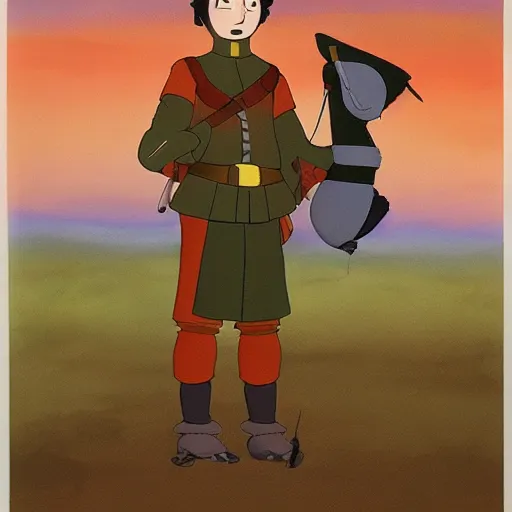 Image similar to ottoman foot - soldier, studio ghibli