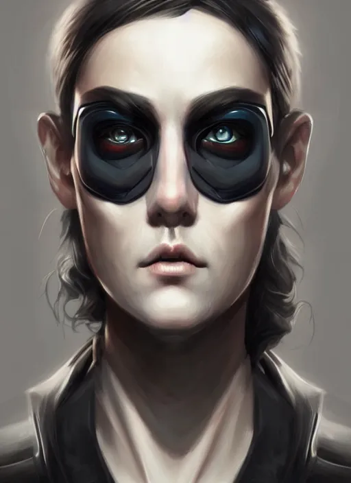 Image similar to « a portrait o cyberpunk hitler, glowing eyes, a digital painting by charlie bowater, featured on cgsociety, fantasy art, behance hd, wiccan, artstation hd »