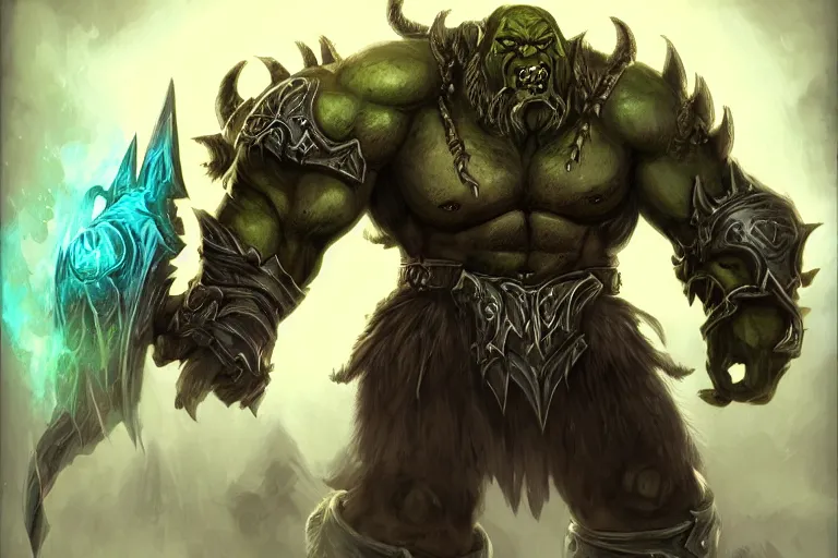 Image similar to orc, world of warcraft, trending on art station, fantasy, smooth