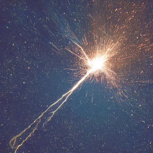 Image similar to sparks in space, photography