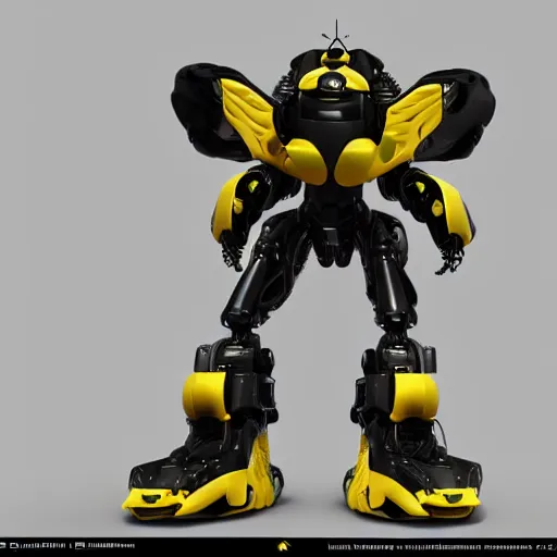 Prompt: hard surface, robotic platform, based on bumblebee, 6 claws, unreal engine