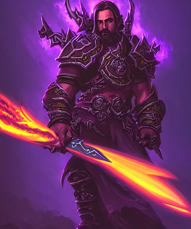 Image similar to dark weapon ,warcraft blizzard weapon art, a burning sword, bokeh. dark weapon art masterpiece artstation. 8k, sharp high quality illustration in style of Jose Daniel Cabrera Pena and Leonid Kozienko, violet colored theme, concept art by Tooth Wu, no human