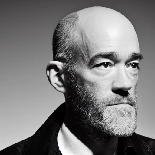 Prompt: michael stipe plays a concert on the moon