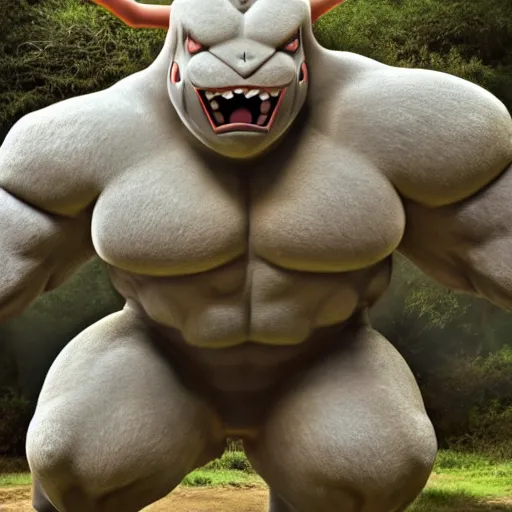 Prompt: national geographic photo of machamp, pokemon in the wild, intricate, portrait, 8 k highly professionally detailed, hdr, award winning