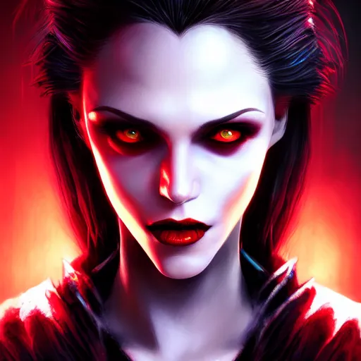 Prompt: the vampire, perfect eyes, full body shot, portrait, vivid colors, elegant, concept art, sharp focus, digital art, Hyper-realistic, 4K, Unreal Engine, Highly Detailed, HD, Dramatic Lighting by Brom, trending on Artstation