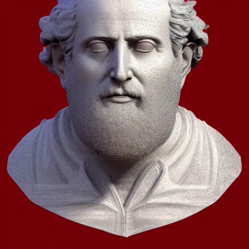 Image similar to a 3 d render of the head of michelangelos david