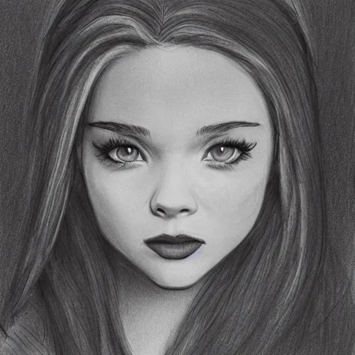 Image similar to milt kahl pencil sketch of chloe grace moretz as snow white