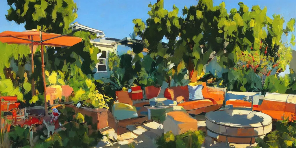 Prompt: sunny backyard _ ben aronson california