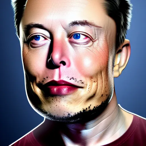 Image similar to elon musk in viking portrait tattooed face blue eyes side profile close up