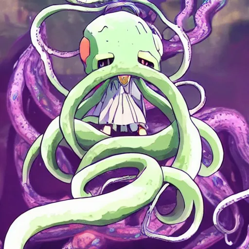 Image similar to “a tentacle monster in the anime Made in Abyss”