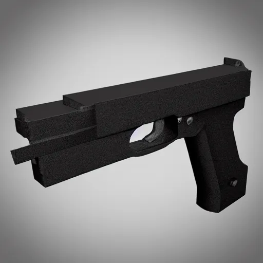 Prompt: gun 3 d model