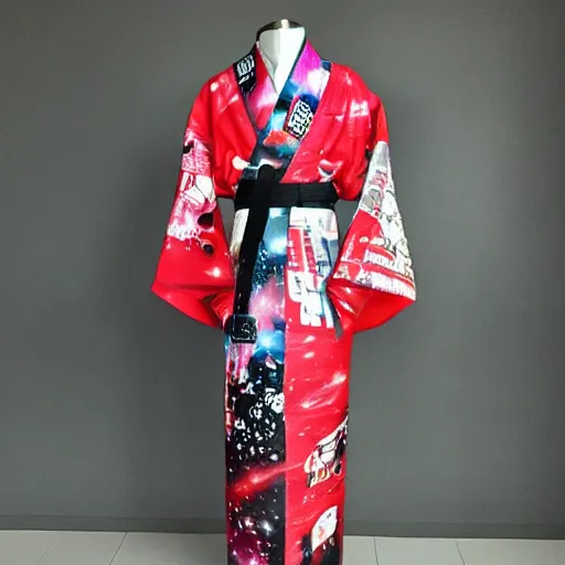 Image similar to war kimono, space punk