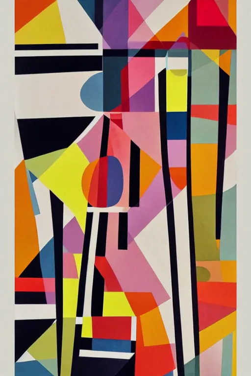 Prompt: guitar, notes, geometric architectures shapes, abstract expressionism, essence of street forms, geometric structures in style of sonia delaunay, high detail, symmetry, poster