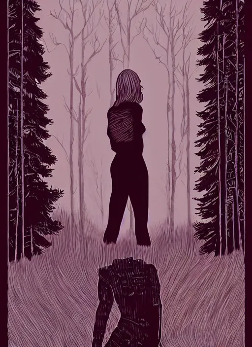 Image similar to twin peaks movie poster art by becky cloonan