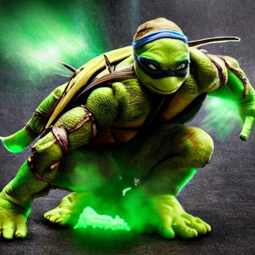 leonardo from teenage mutant ninja turtle, turtle, Stable Diffusion