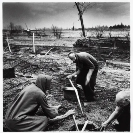 Prompt: ingmar bergman throw some slaves digging hols in there ala russians at chernobyl 1 0 2 4 x 1 0 2 4