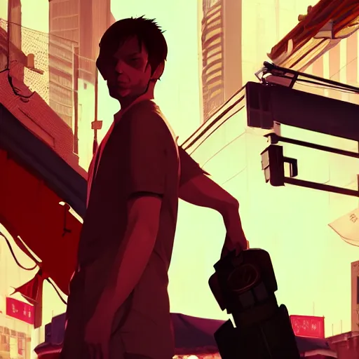 Image similar to Roman Polanski as Jake Gittes from China Town, ambient lighting, 4k, anime key visual, lois van baarle, ilya kuvshinov, rossdraws, artstation