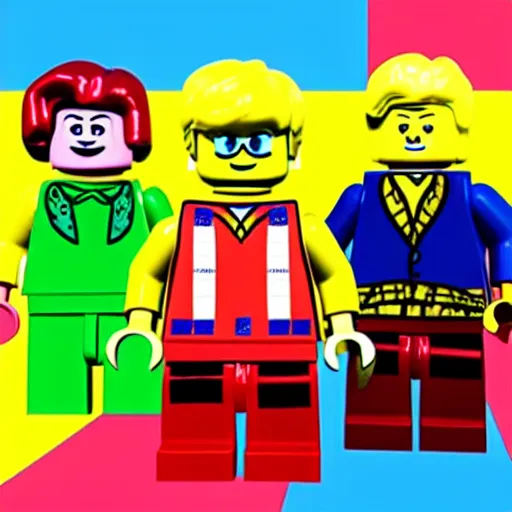 Image similar to andy warhol lego, activity play centre, plastic, toy, butcher billy style